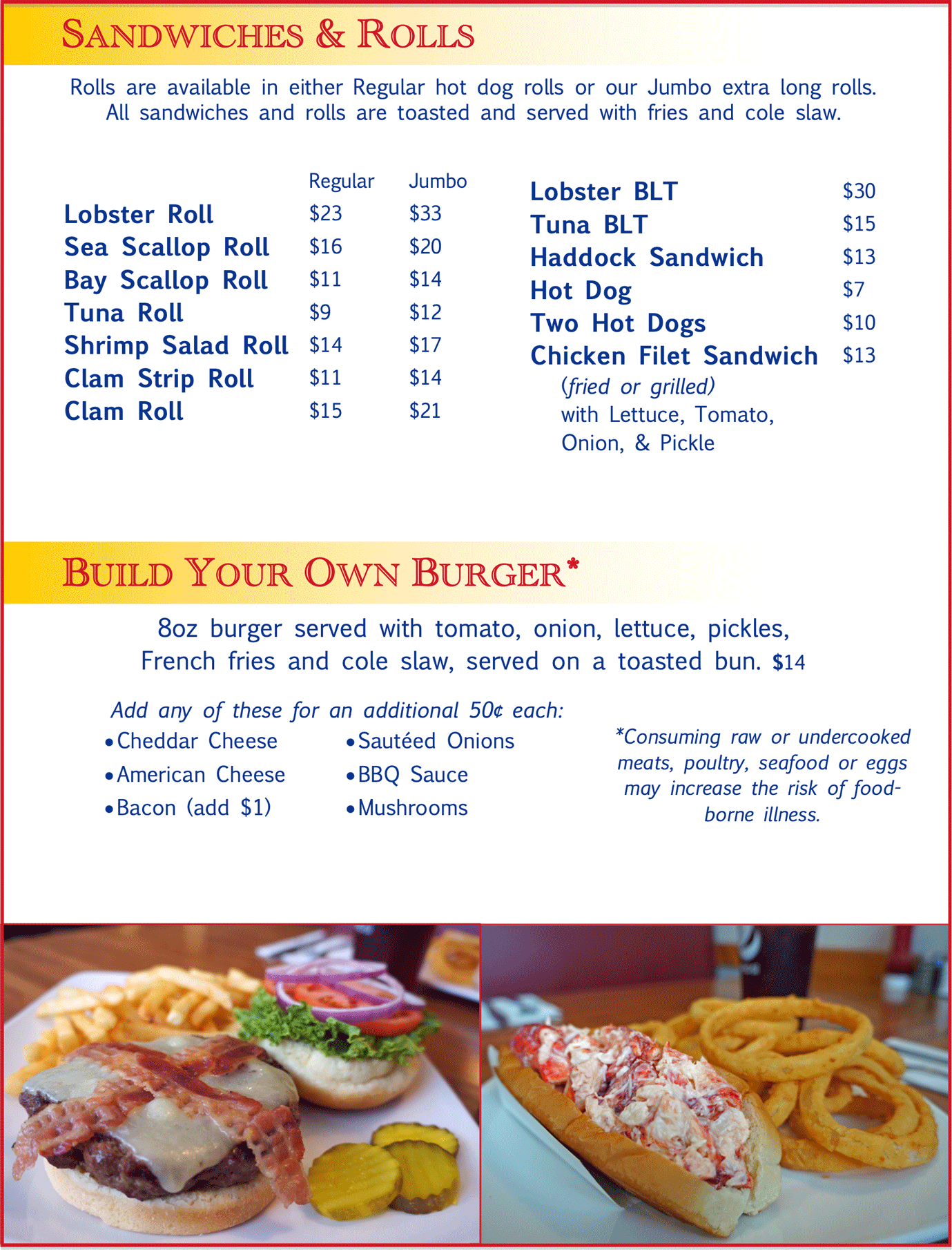 Sandwiches and Burgers